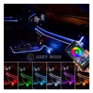 Interior Ambient Car LED Strip Lights – RGB 5-in-1 Kit with App, Remote & Music Sync | Smart Lighting Upgrade