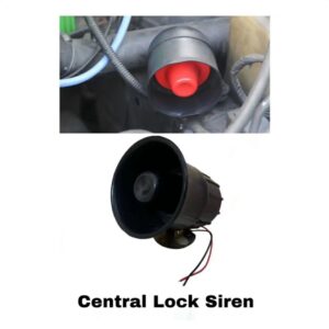 Silicon siren 12V DC -110 DB Police Siren Sound Plastic Security Alarm (Black Color, Medium) (Also for Bikes &