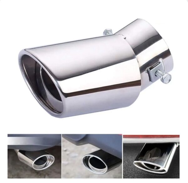 Imported Metal Body Single Pipe Universal Car Exhaust / Silencer Tip for Sport Look - Image 3