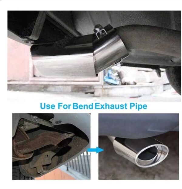 Imported Metal Body Single Pipe Universal Car Exhaust / Silencer Tip for Sport Look