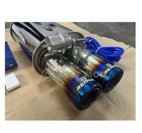 Remus Car Exhaust Valvetronic Exhaust Vacuum Kit With Proper Kit Compatible Petrol/Diesel Cars (Titanium Double Tip)