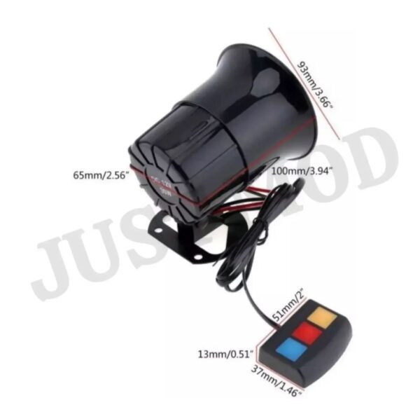 Car Siren Horn 3 Tone PA System 110db Horn Loudspeaker For Car Boat Motorcycle Truck 10W 12V DC Power - Image 3