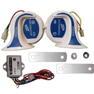 MOCC Loud Snail Shaped Horn with 22 Sound Tone, Electric Air Siren for Bike Motorcycle Car