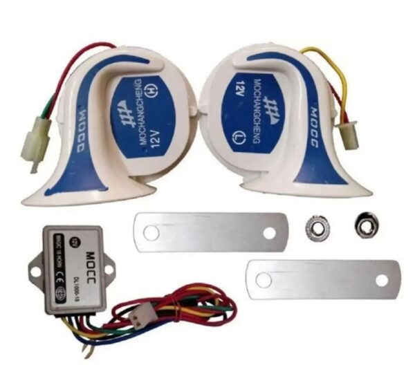 MOCC Loud Snail Shaped Horn with 22 Sound Tone, Electric Air Siren for Bike Motorcycle Car