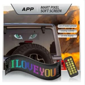 13-Inch Bluetooth LED Sign for Car – App Controlled, Flexible Matrix Display | DIY Programmable Scrolling Text
