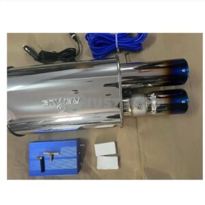 Remus Car Exhaust Valvetronic Exhaust Vacuum Kit With Proper Kit Compatible Petrol/Diesel Cars (Titanium Double Tip)