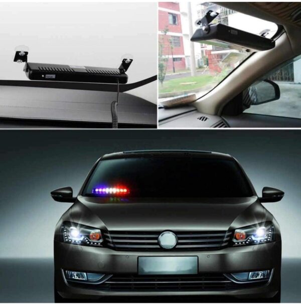 S1 Red Blue White 9 Led Flasher Strobe Light With Flashing Modes, Car Police Emergency Light ( Pack of 1) - Image 4