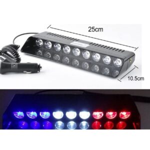S1 Red Blue White 9 Led Flasher Strobe Light With Flashing Modes, Car Police Emergency Light ( Pack of 1)