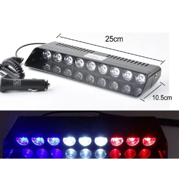S1 Red Blue White 9 Led Flasher Strobe Light With Flashing Modes, Car Police Emergency Light ( Pack of 1) - Image 2