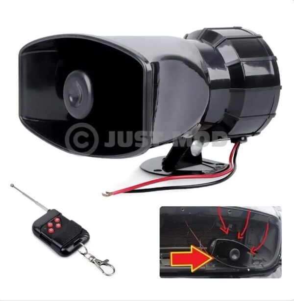 7 Tone Sound Loud Car Siren Vehicle Horn Hooter/Ambulance/Siren/Traffic Sound with Black Remote Controller 12V 100W