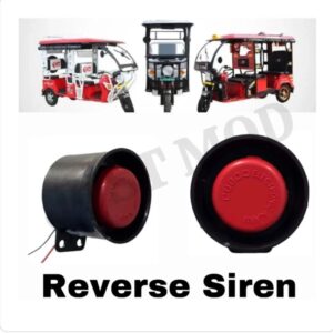 Electric Rickshaw, Car 4 Tone Chee Reverse Back Siren Alarm Anti Theft siren 12Volt