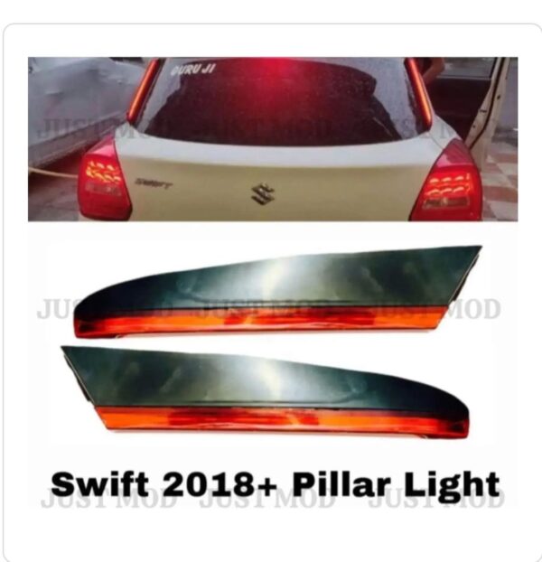 Swift 2018+ Pillar Light 2 Fuction Non Matrix Car Brake Light (Red) - Image 2