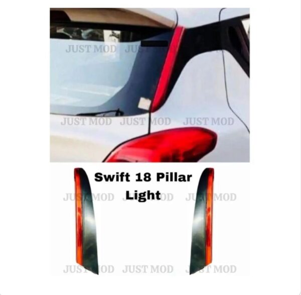 Swift 2018+ Pillar Light 2 Fuction Non Matrix Car Brake Light (Red) - Image 4