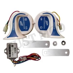 MOCC Loud Snail Shaped Horn with 22 Sound Tone, Electric Air Siren for Bike Motorcycle Car