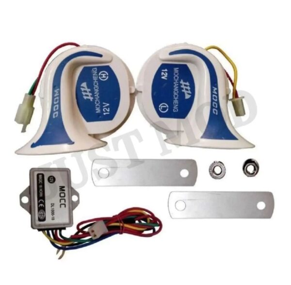 MOCC Loud Snail Shaped Horn with 22 Sound Tone, Electric Air Siren for Bike Motorcycle Car - Image 2