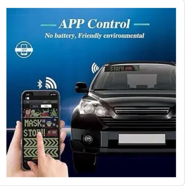 13-Inch Bluetooth LED Sign for Car – App Controlled, Flexible Matrix Display | DIY Programmable Scrolling Text - Image 4