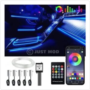 Interior Ambient Car LED Strip Lights – RGB 5-in-1 Kit with App, Remote & Music Sync | Smart Lighting Upgrade
