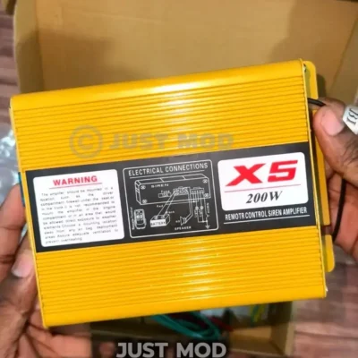 12V Police X5 Car Siren – High-Power 200W Alarm Hooter with Wireless Remote | JUSTMOD