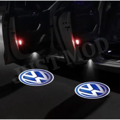 Volkswagen Car Door LED Ghost Shadow Projector Lights – Premium Stylish Entry Logo Lamp | JUSTMOD | (Pack of 2)