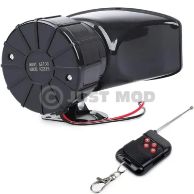 7-Tone Loud Car Siren Horn – Powerful 12V 100W Ambulance & Traffic Hooter with Remote