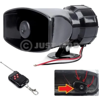 7-Tone Loud Car Siren Horn – Powerful 12V 100W Ambulance & Traffic Hooter with Remote