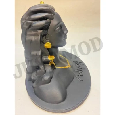 Adiyogi Decorative Showpiece – Premium 11.5cm Black Polyresin Idol for Car Dashboard or Home Table | JUSTMOD