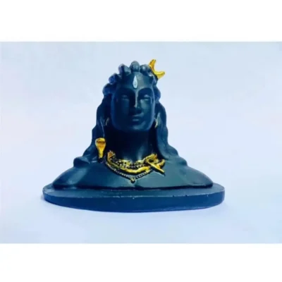 Small Adiyogi Decorative Showpiece – Premium 8cm Black Clay Idol for Car Dashboard or Home Decor | JUSTMOD