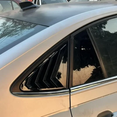 Black Virtus Side Window Louvers – Premium Lightweight ABS Rear Window Shutter Set for Sporty Car Styling | JUSTMOD