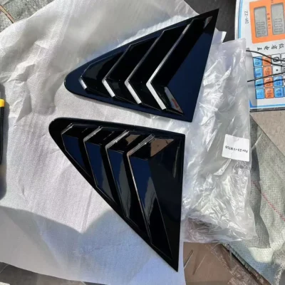 Black Virtus Side Window Louvers – Premium Lightweight ABS Rear Window Shutter Set for Sporty Car Styling | JUSTMOD