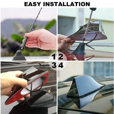 Black Shark Fin Antenna – Premium Stylish Universal Car Antenna with Signal Compatibility | JUSTMOD