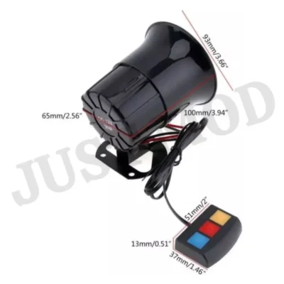 ar Siren Horn with 3-Tone PA System – Powerful 12V 110dB Loudspeaker for Vehicles | JUSTMOD