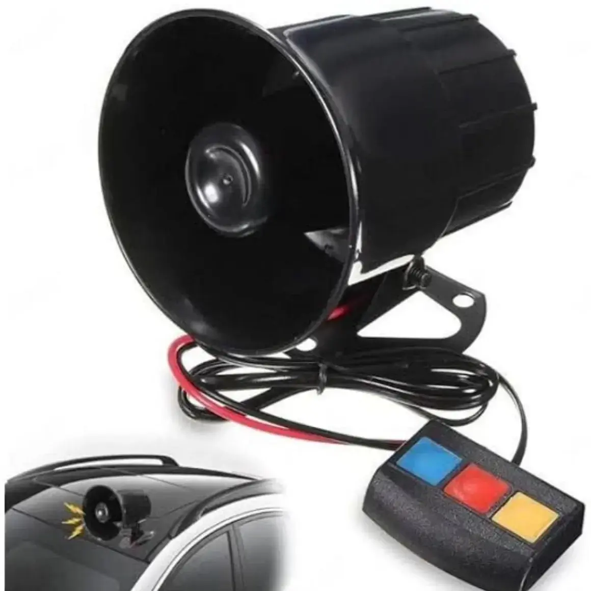 Car Siren Horn with 3-Tone PA System