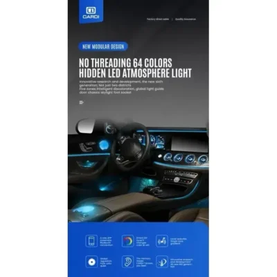 Cardi K3 Active Ultra RGB Ambient Lights – Premium 10-Piece Interior LED Kit for Cars with Smart App Control | JUSTMOD