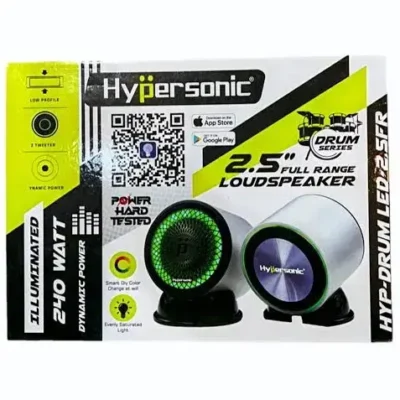Hypersonic 2.5” Full Range Dashboard Speaker – Premium Built-in Tweeter with Illuminated LED Lighting for Cars | JUSTMOD