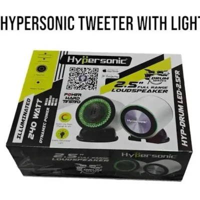 Hypersonic 2.5” Full Range Dashboard Speaker – Premium Built-in Tweeter with Illuminated LED Lighting for Cars | JUSTMOD
