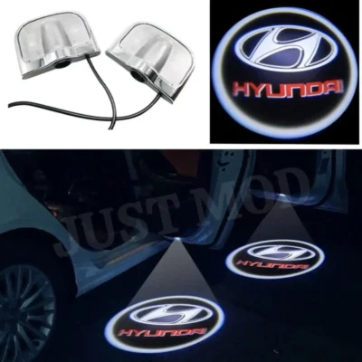 Hyundai Car Door LED Ghost Shadow Projector Lights – Premium Stylish Entry Logo Lamp | (Pack of 2) | JUSTMOD
