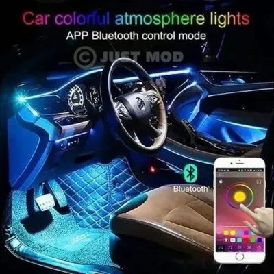Interior Ambient Car LED Strip Lights – Premium RGB 5-in-1 Kit with Remote, App & Music Sync | JUSTMOD