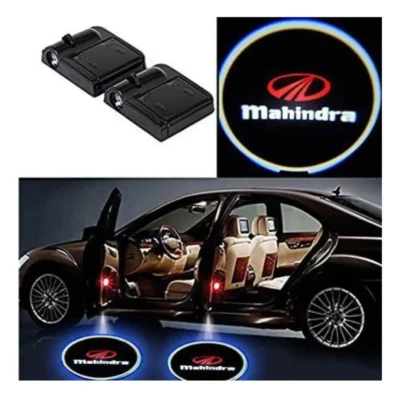Mahindra Car Door LED Ghost Shadow Projector Lights – Premium Wireless Battery Lamp | (Pack of 2) | JUSTMOD