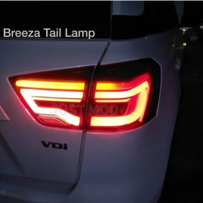 Audi Style Matrix LED Tail Lights – Premium Modified Set for Maruti Suzuki Brezza 2016–2020 | JUSTMOD
