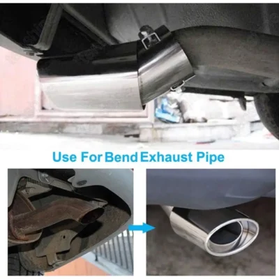 Single Pipe Universal Car Exhaust Silencer Tip – Premium Imported Metal for Sporty Look | JUSTMOD