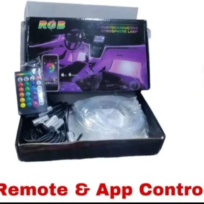 Multicolour Ambient & Atmosphere Car Lights – Premium 9pcs Fancy Set with App & Remote Control | JUSTMOD