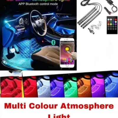Multicolour Ambient & Atmosphere Car Lights – Premium 9pcs Fancy Set with App & Remote Control | JUSTMOD