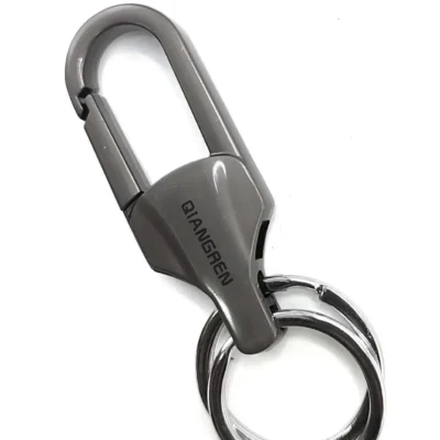 QIANGREN Heavy Metal Keychain – Premium Stainless Steel Key Ring for Car & Bike Lovers | Pack of 2 Pieces | JUSTMOD