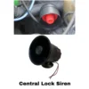JUST MOD Silicon 12V DC -110DB Police Siren Black Plastic Security Alarm for Cars and Bikes