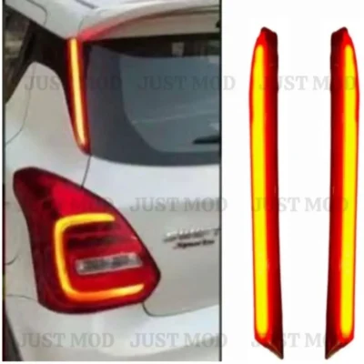 Swift 2018+ Pillar Light – Premium 2-Function Red Brake Light for Rear Side Styling | (1 Set) | JUSTMOD