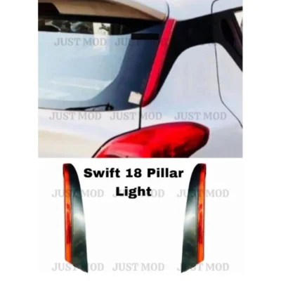 Swift 2018+ Pillar Light – Premium 2-Function Red Brake Light for Rear Side Styling | (1 Set) | JUSTMOD