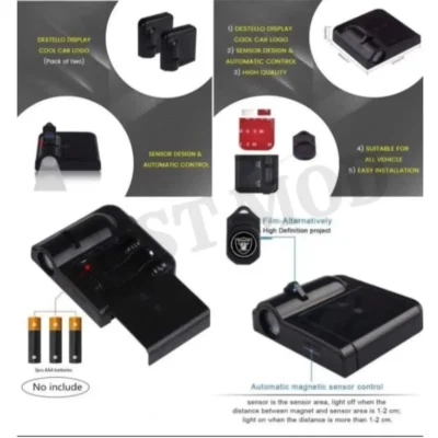 Toyota Car Door LED Ghost Shadow Projector Lights – Premium Wireless Battery Logo Lamp | (Pack of 2) | JUSTMOD