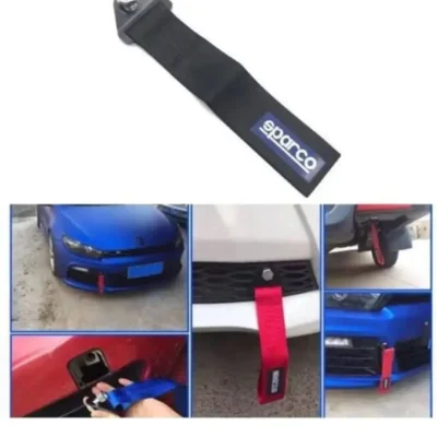 Universal Car Tow Hook Strap – Heavy-Duty 1000kg Front/Rear Bumper Towing Belt | JUSTMOD