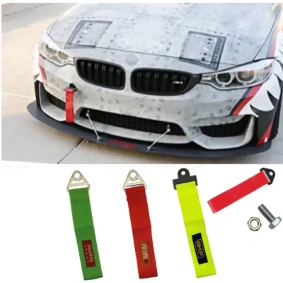 Universal Car Tow Hook Strap – Heavy-Duty 1000kg Front/Rear Bumper Towing Belt | JUSTMOD