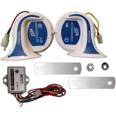 MOCC Loud Snail Shaped Horn – 22-Tone Electric Air Siren for Bikes & Cars | JUSTMOD